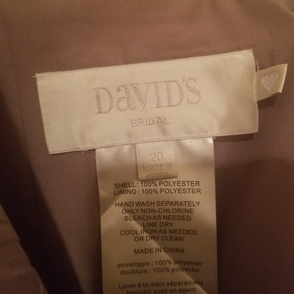 David's Bridal Bridesmaid Dress, optional Prom - Picture 3 of 4